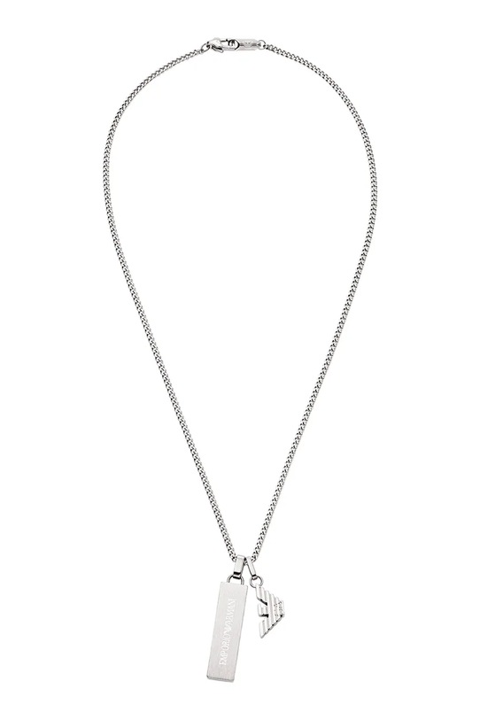 Emporio Armani цепочка с кулоном мужская из нержавеющей стали без камня Eagle Logo EGS3306040 серебрянный AA00