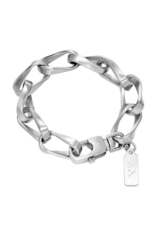 Emporio Armani браслет для мужчин из нержавеющей стали Eagle Logo серебрянный EGS3302040