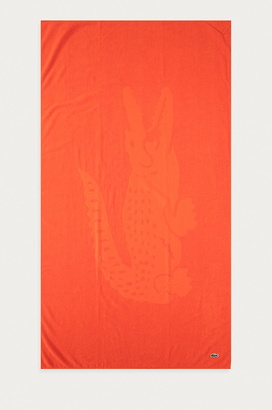 Lacoste ręcznik bawełniany pomarańczowy LSPORT