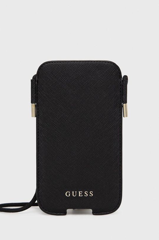 Guess Pokrowiec na telefon  iPhone 12 Pro Max  na telefon czarny GUHCP12LSAPSBK