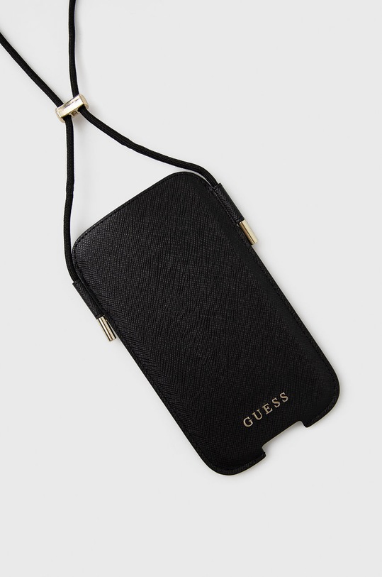 Guess Pokrowiec na telefon iPhone 12 Pro Max GUHCP12LSAPSBK czarny AA00