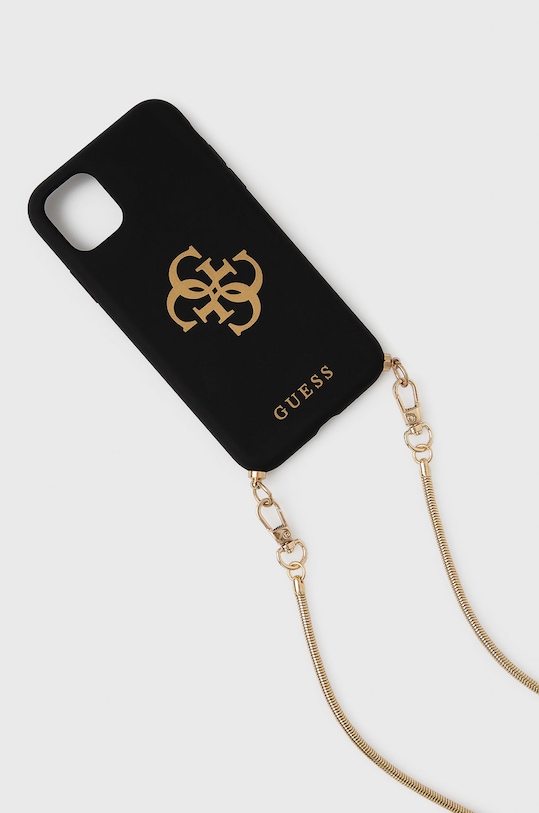 Guess Etui na telefon iPhone 11 na telefon czarny GUHCN61LSC4GBK