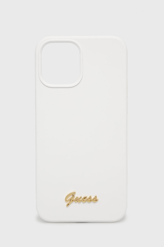 Guess Etui na telefon iPhone 12 Pro Max biały GUHCP12LLSLMGWH