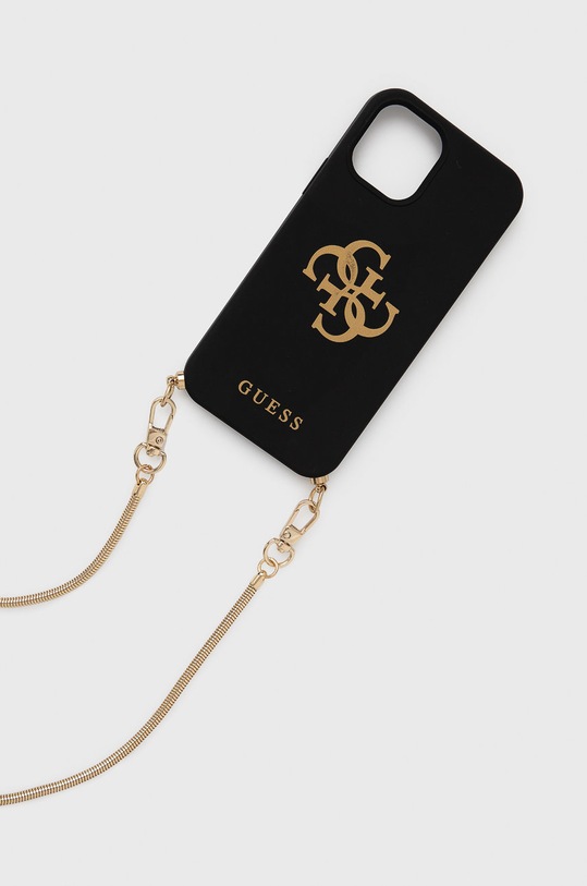Guess Etui na telefon iPhone 12/12 Pro na tablet czarny GUHCP12MLSC4GBK