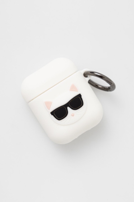 Karl Lagerfeld Pokrowiec na Airpods KLACA2SILCHWH biały KLACA2SILCHWH