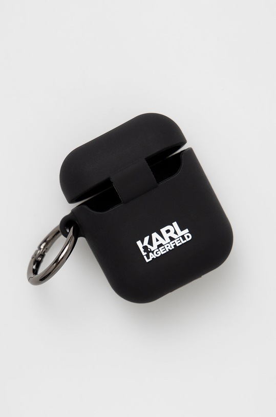 Karl Lagerfeld Pokrowiec na Airpods KLACA2SILRSGBK KLACA2SILRSGBK czarny AA00
