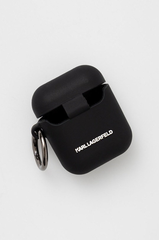 Karl Lagerfeld Pokrowiec na Airpods KLACCSILKHBK KLACCSILKHBK czarny AA00