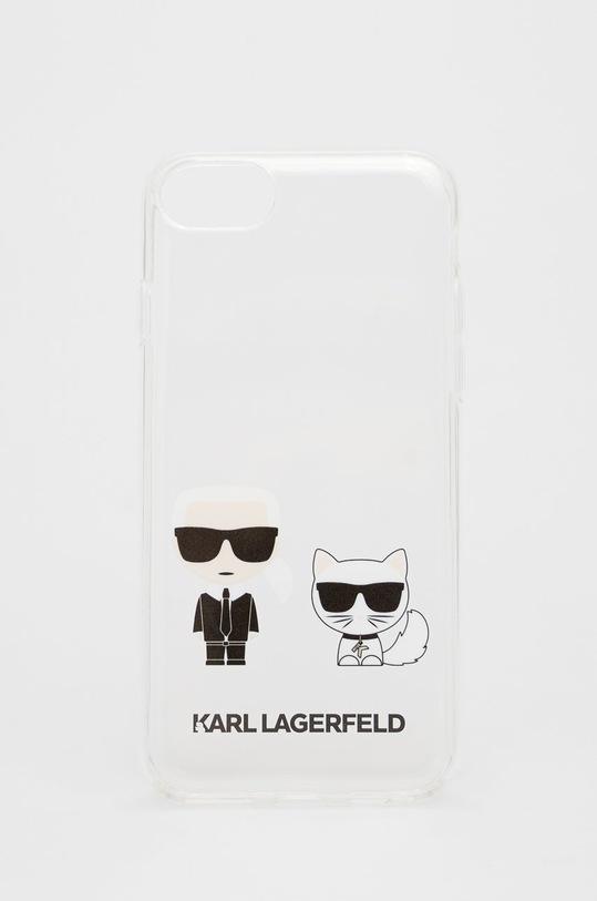Puzdro na mobil iPhone 7/8/SE Karl Lagerfeld na mobil priesvitná KLHCI8CKTR