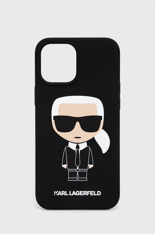 Karl Lagerfeld Etui na telefon iPhone 12 Pro Max KLHCP12LSLFKBK na telefon czarny KLHCP12LSLFKBK