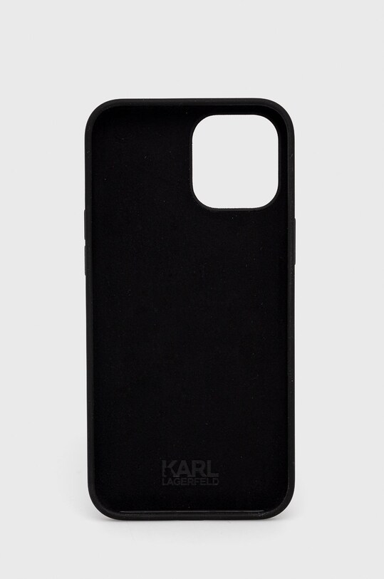 Karl Lagerfeld Etui na telefon iPhone 12 Pro Max KLHCP12LSLFKBK KLHCP12LSLFKBK czarny AA00