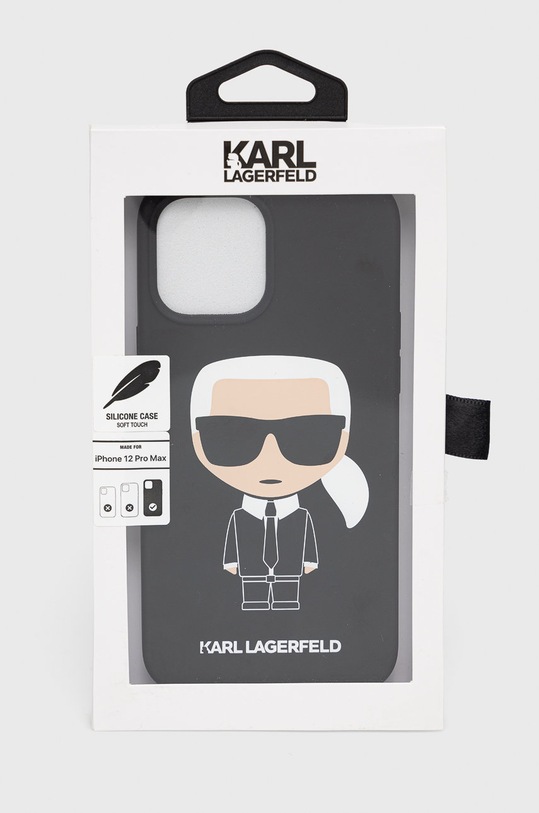 Akcesoria Karl Lagerfeld Etui na telefon iPhone 12 Pro Max KLHCP12LSLFKBK KLHCP12LSLFKBK czarny