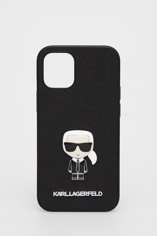 Karl Lagerfeld Etui na telefon iPhone 12 mini KLHCP12SIKMSBK na telefon czarny KLHCP12SIKMSBK