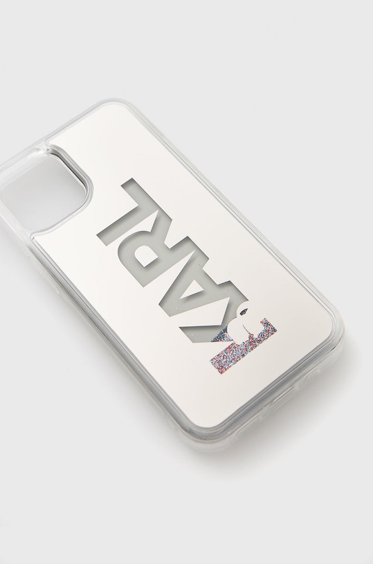 Karl Lagerfeld Etui na telefon iPhone 12 mini KLHCP12SKLMLGR KLHCP12SKLMLGR srebrny AA00