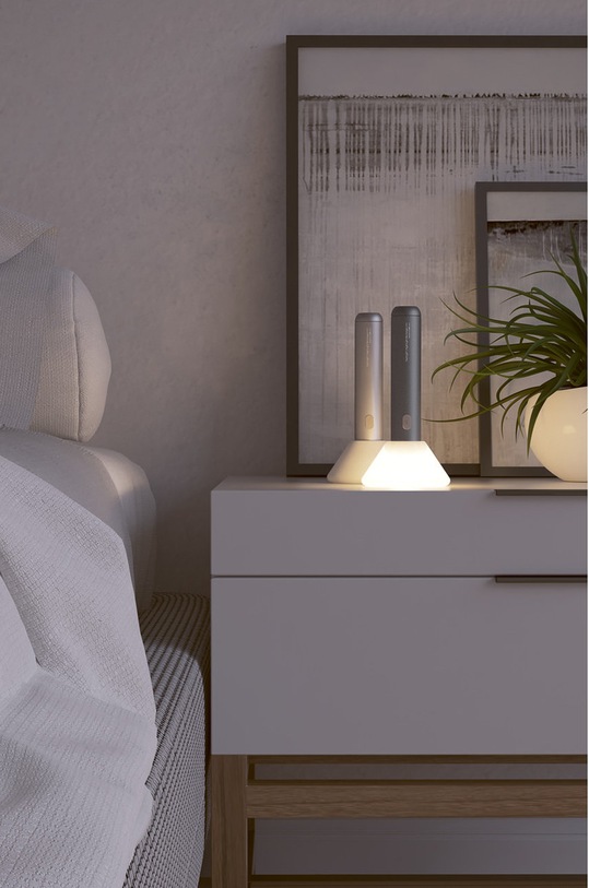 Salon i sypialnia Allocacoc latarka z funkcją lampki nocnej Flashlight 10527GY/FLSHBW szary