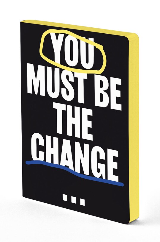 Nuuna - Σημειωματάριο YOU MUST BE THE CHANGE μαύρο 55416