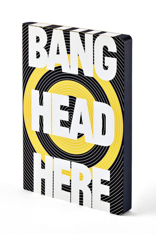 Nuuna - Σημειωματάριο BANG HEAD HERE κίτρινο 54464
