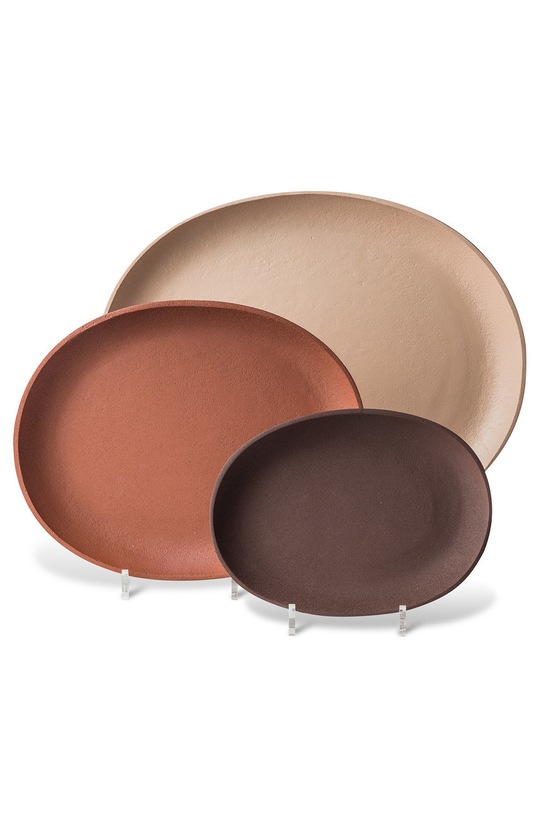 Pols Potten talerze dekoracyjne (3-Pack) brązowy 300.400.035