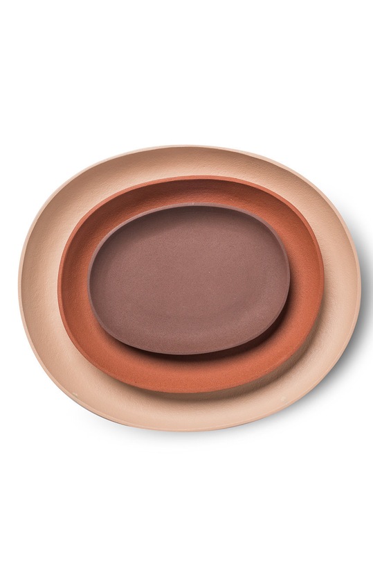 Pols Potten talerze dekoracyjne (3-Pack) 300.400.035 brązowy