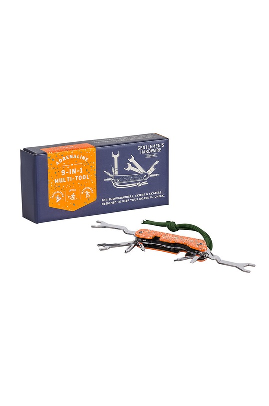 Gentelmen's Hardware - Multifunkčný nôž pre extrémne športy 9 v 1 Adrenaline oranžová GEN311