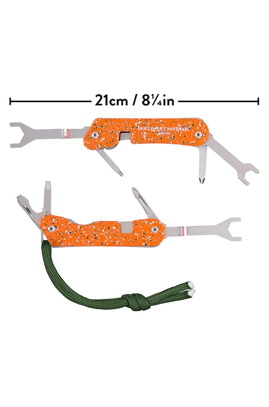 Gentelmen's Hardware - Multifunkčný nôž pre extrémne športy 9 v 1 Adrenaline oranžová GEN311