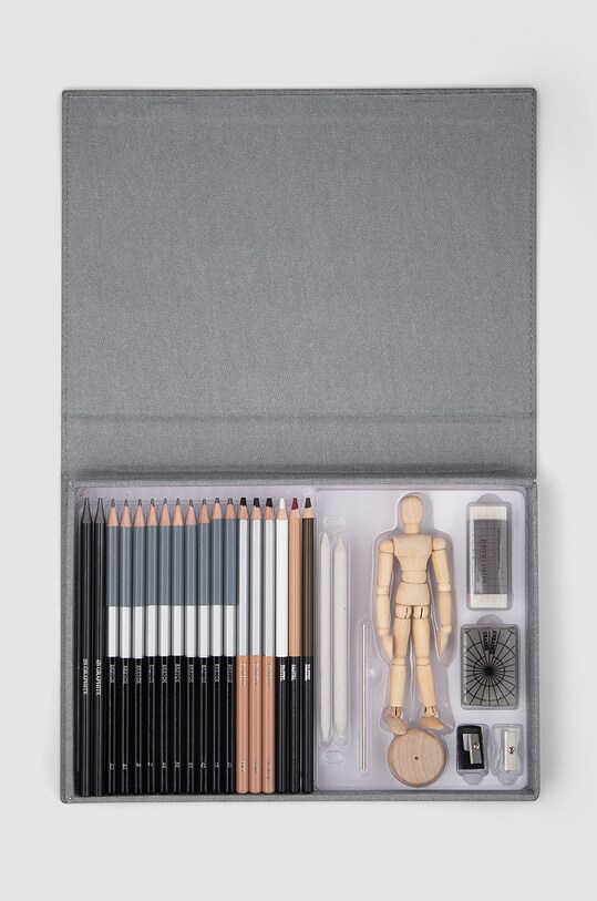 Printworks - Set de desen Emerging Artist Essential PW00456 gri AA00