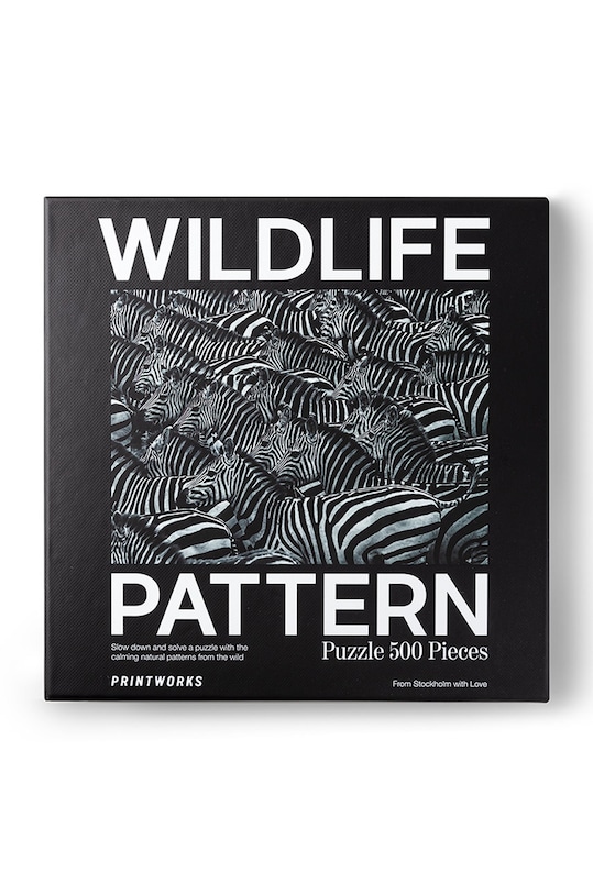 Printworks - Puzzle Wildlife Zebra 500 elementów černá PW00518