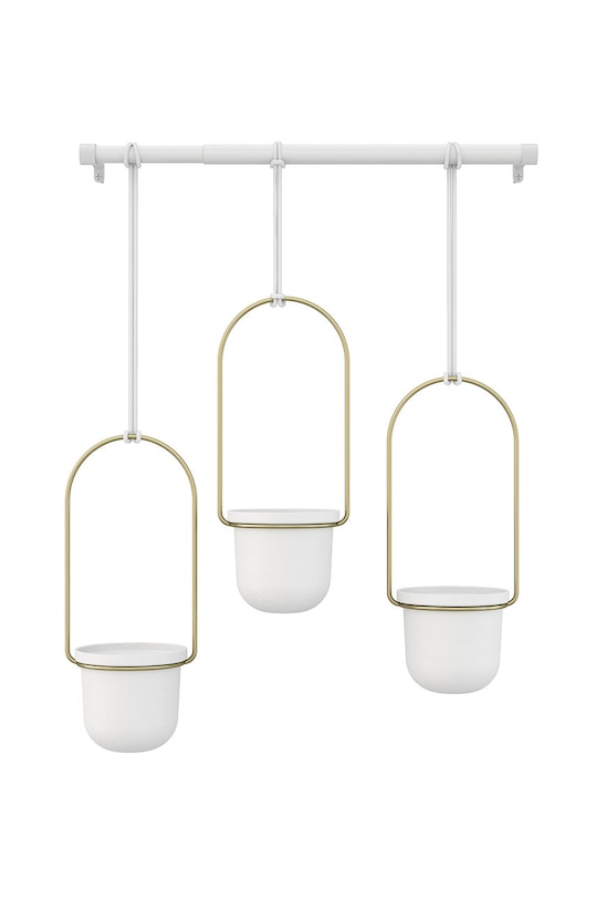 Umbra kwietnik z trzema doniczkami biały 1011748.524