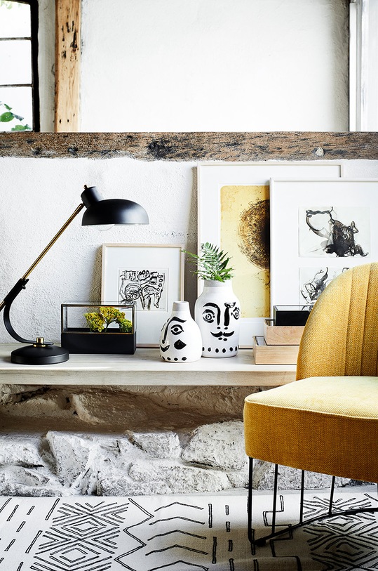 Salon i sypialnia Madam Stoltz wazon dekoracyjny E548.L19 biały