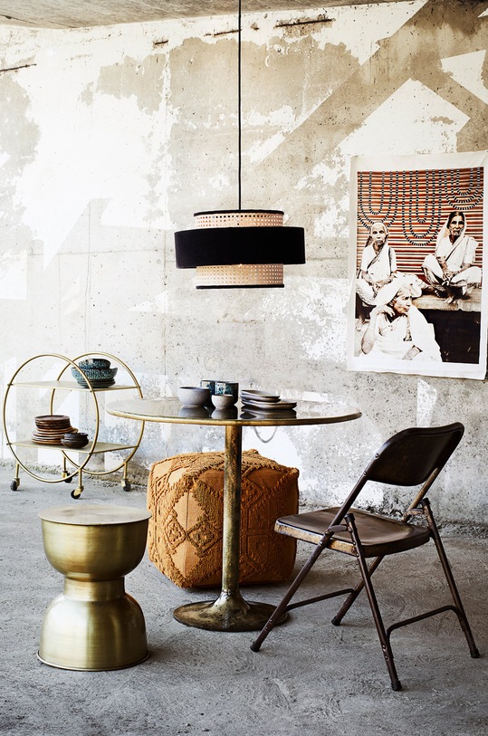 Madam Stoltz zestaw talerzy (3-pack) 160380SC brązowy