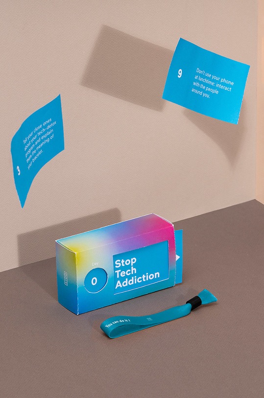 DOIY fiszki motywacyjne 21 Days To Stop Tech Addiction DY21DATEE multicolor AA00