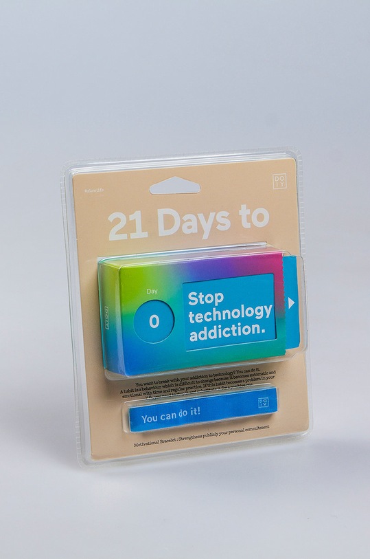 DOIY fiszki motywacyjne 21 Days To Stop Tech Addiction multicolor DY21DATEE
