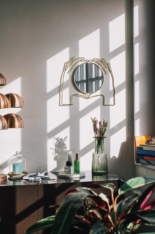 DOIY lustro ścienne DYXERIALW żółty AA00