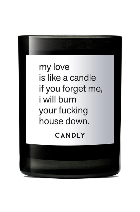 Candly - Vonná sójová svíčka My love is like a candle 250 g černá No11MLI