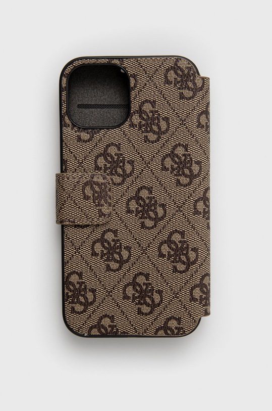 Guess Etui na telefon iPhone 13 Mini brązowy GUBKP13S4GMGBR