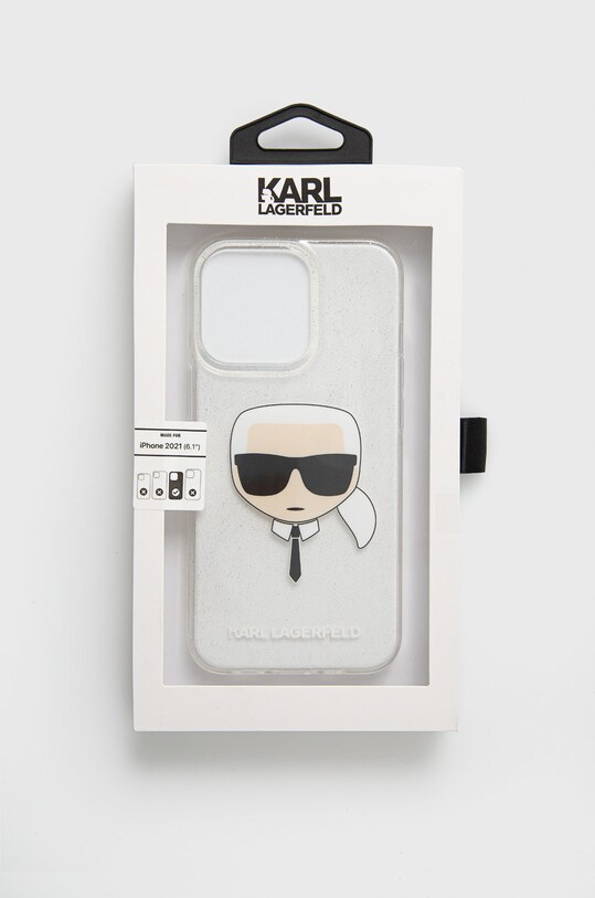 Accesorii Karl Lagerfeld husă pentru telefon KLHCP13LKHTUGLS argintiu