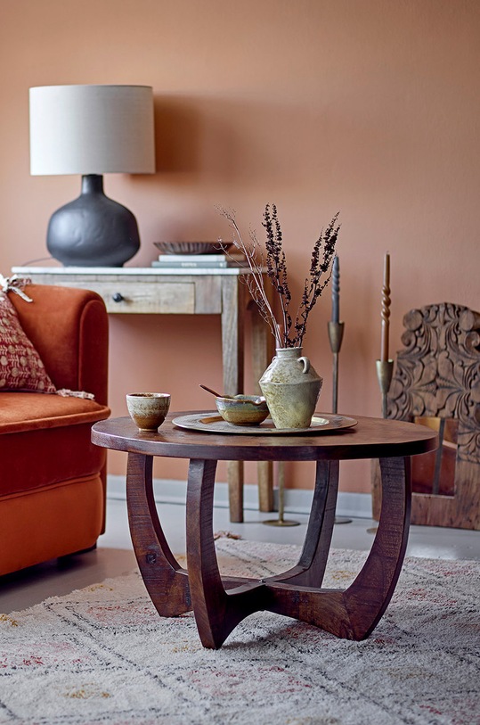 Salon i sypialnia Bloomingville taca ozdobna 82052384 żółty