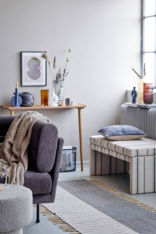 Living și dormitor Bloomingville Sfesnic decorativ 82052300 albastru