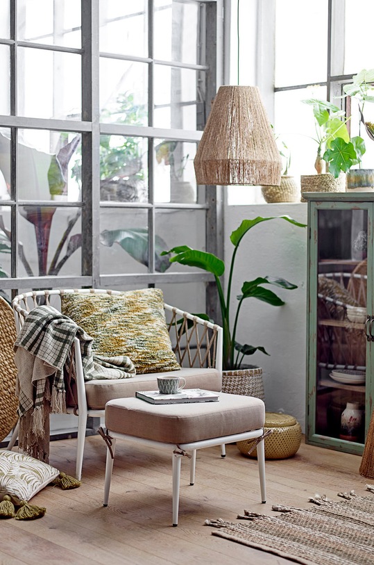 Bloomingville poduszka ozdobna 82051014 zielony