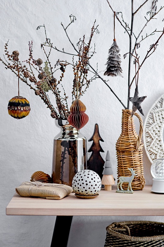 Salon i sypialnia Bloomingville wazon dekoracyjny 82047529 brązowy