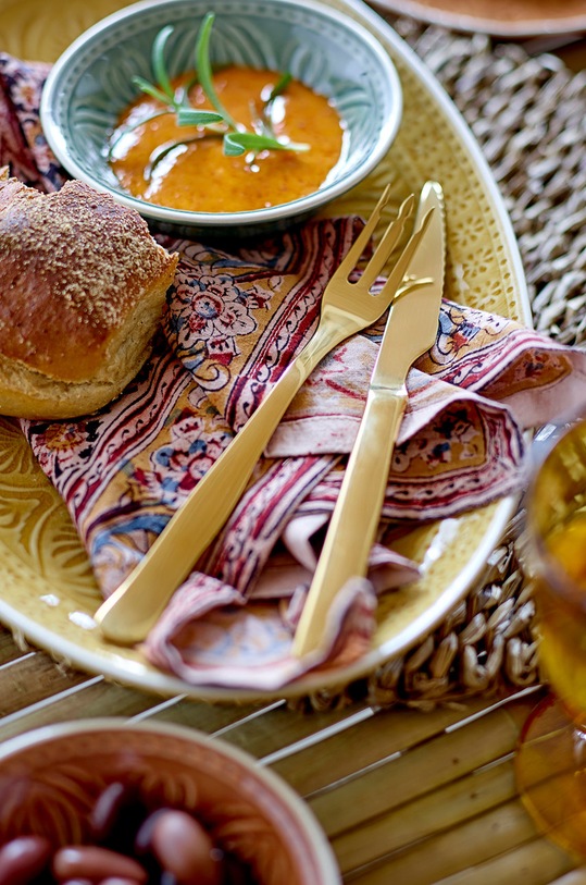 Bloomingville zestaw serwetek (4-pack) 82052823 czerwony