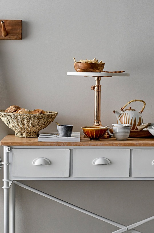 Bloomingville Nádoba na koření se lžičkou 82044250 bílá