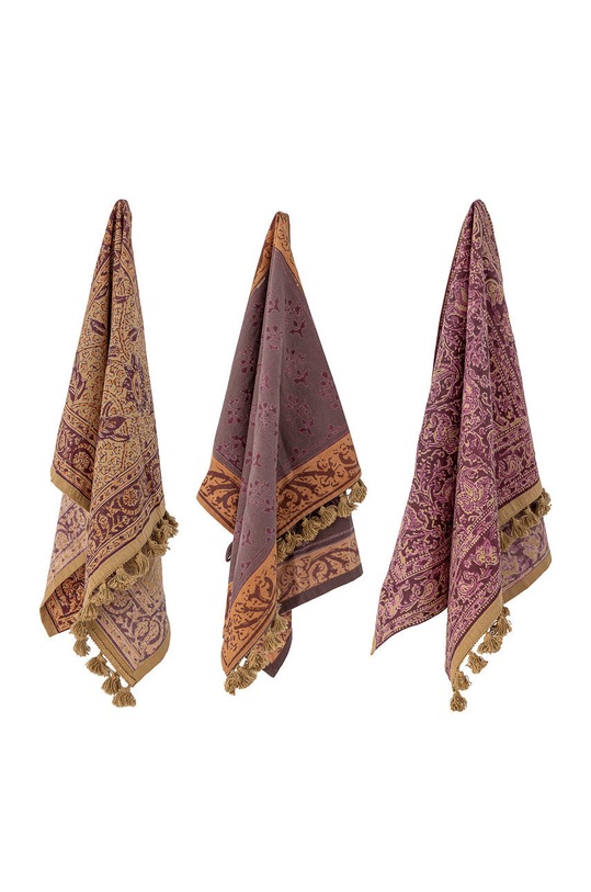 Bloomingville ręcznik bawełniany (3-pack) 82052976 brązowy AA00