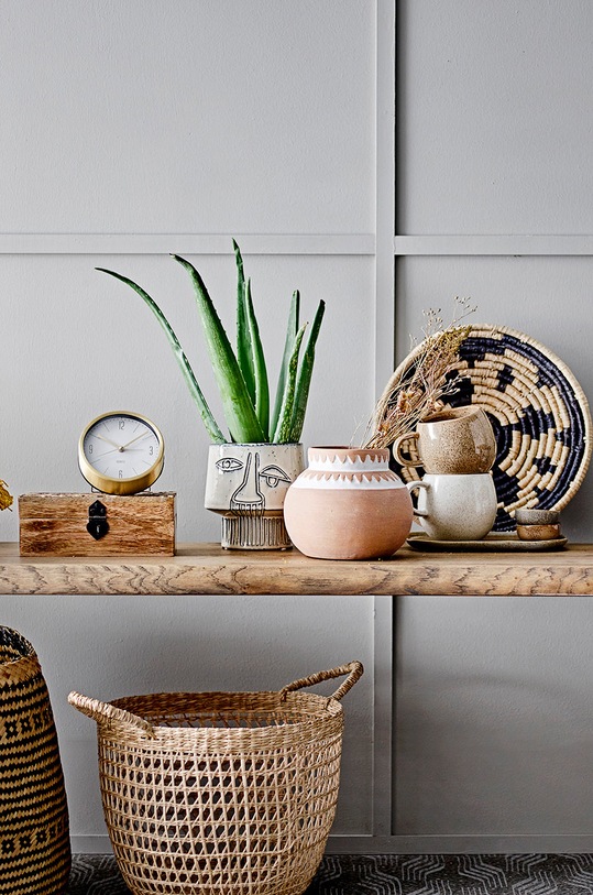 Salon i sypialnia Bloomingville zegar stojący 82040232 żółty