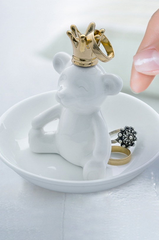 Salon i sypialnia Balvi stojak na pierścionki 26101 biały