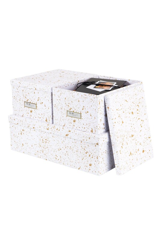 Salon i sypialnia Bigso Box of Sweden zestaw pudełek do przechowywania Inge (3-pack) 811387762 żółty