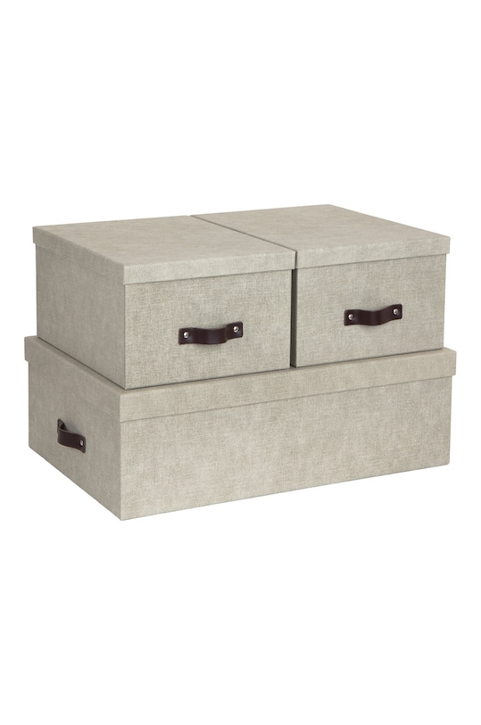 Bigso Box of Sweden - set de cutii de depozitare Inge (3-pack) bej 8113C5549LEA648