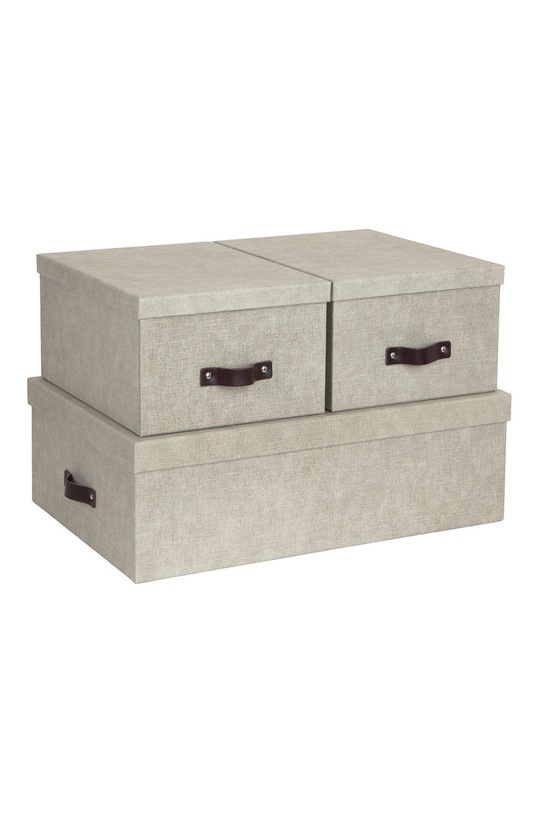 Bigso Box of Sweden zestaw pudełek do przechowywania Inge (3-pack) beżowy 8113C5549LEA648
