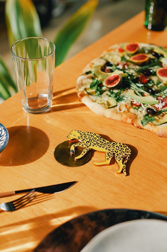 Kuchnia i bar DOIY nóż do pizzy DYSAVPIGU żółty