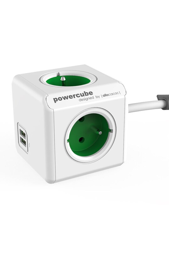 PowerCube Splitter modular PowerCube Extended USB 1,5 verde 2402GN/FREUPC