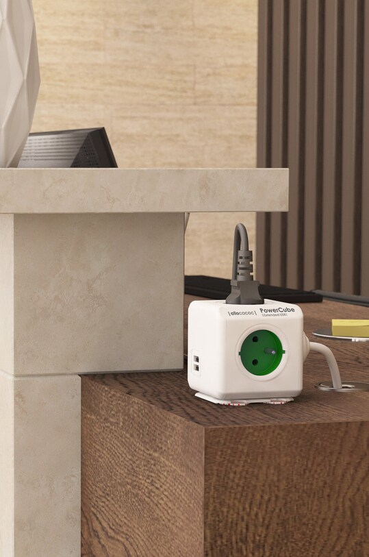 PowerCube Splitter modular PowerCube Extended USB 1,5 verde 2402GN/FREUPC